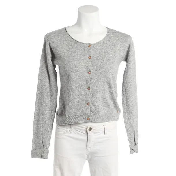 Cardigan, in Gray, Wool, Delicatelove