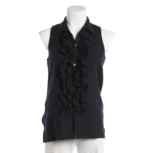 Blouse, in Navy, Linen, Ralph Lauren Black Label