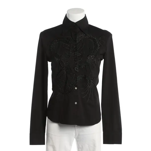 Bluse, in Schwarz, Baumwolle, Steffen Schraut