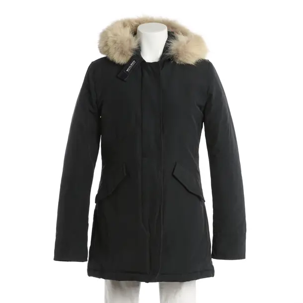 Winter Coat, in Black, Cotton, Woolrich