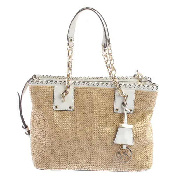 Handbag, in White, Straw, Michael Kors