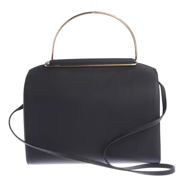 Handbag, in Black, Leather, Roksanda