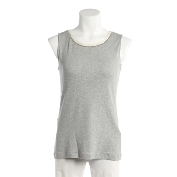 Top, in Hellgrau, Baumwolle, Fabiana Filippi