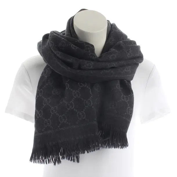 Schal, in Grau, Wolle, Gucci