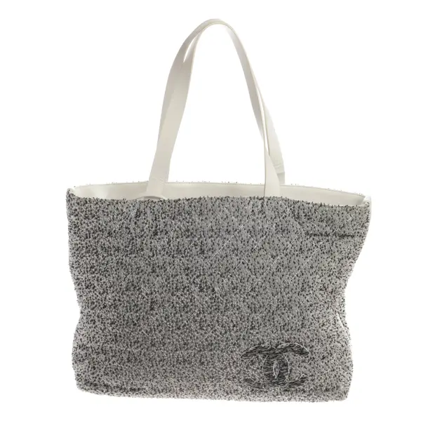 Handtasche, in Schwarz, Baumwolle, Chanel