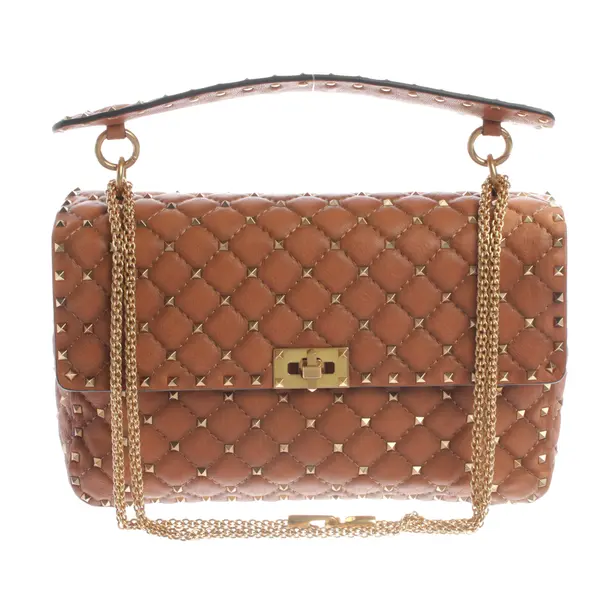 Schultertasche, in Hellbraun, Leder, Valentino