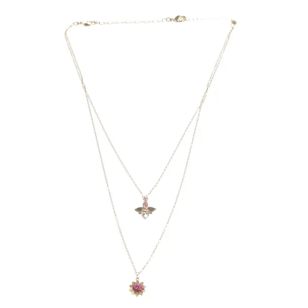 Halskette, in Gold, Metall (metallisch, metallisiert), Swarovski