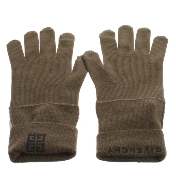 Handschuhe, in Olivgrün, Baumwolle, Givenchy