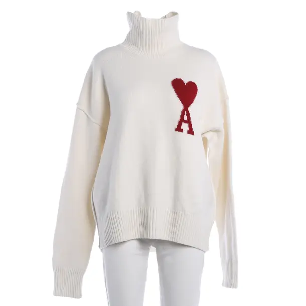 Pullover, in Cream, Baumwolle, Ami Paris