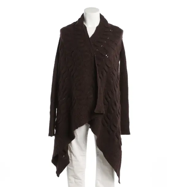 Cardigan, in Dark Brown, Wool, Rick Owens