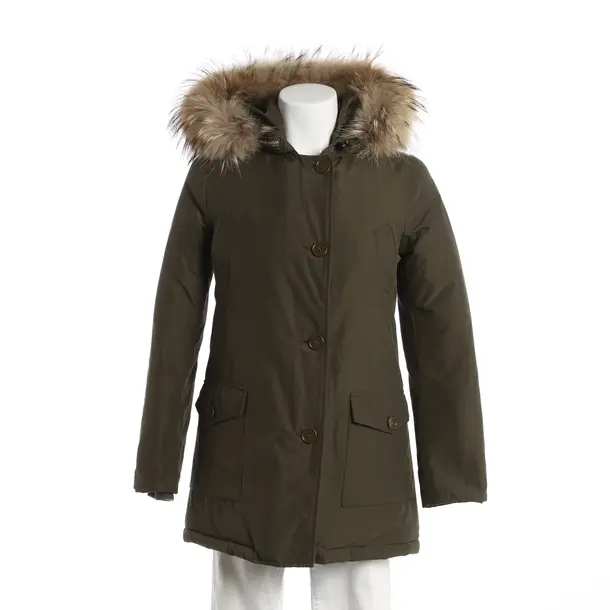 Wintermantel, in Grün, Baumwolle, Woolrich