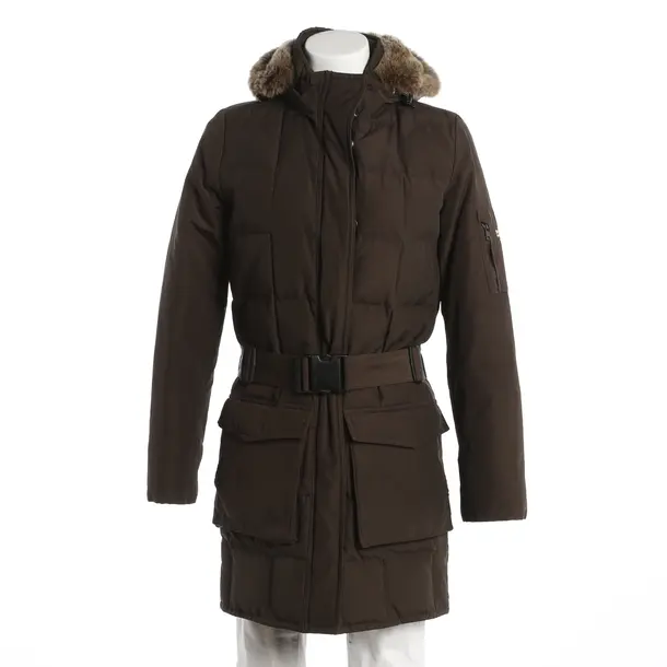 Wintermantel, in Dunkelbraun, Baumwolle, Woolrich