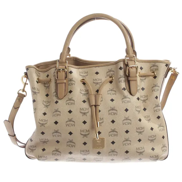 Handtasche, in Hellbraun, Leder, MCM