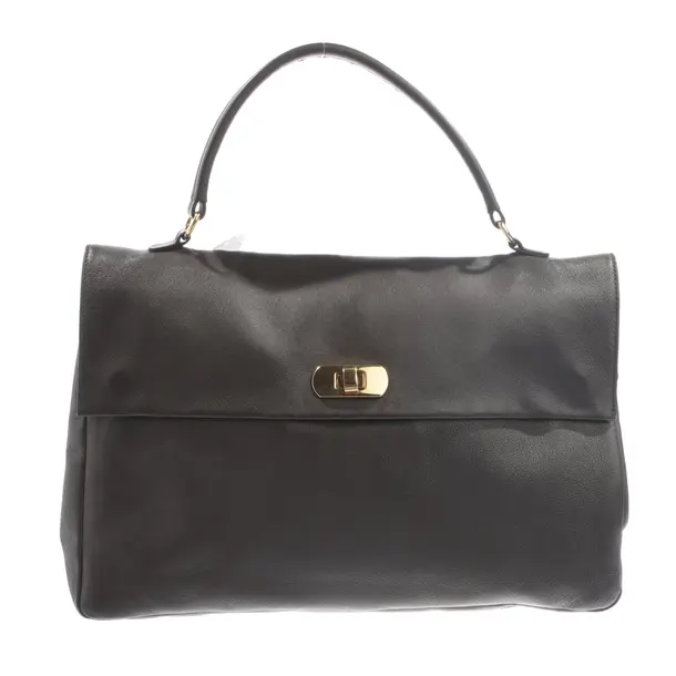 Handtasche, in Dunkelbraun, Leder, Marni