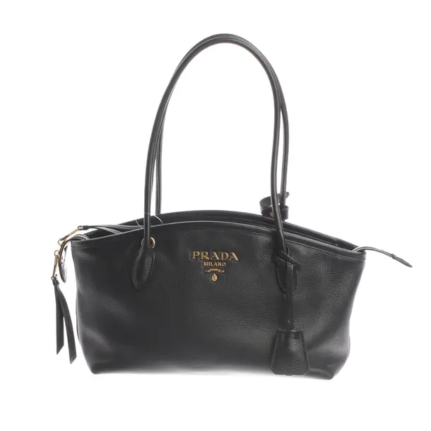 Schultertasche, in Schwarz, Leder, Prada