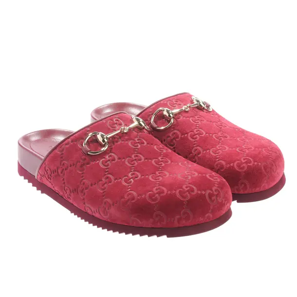 Mules, in Red, Gucci