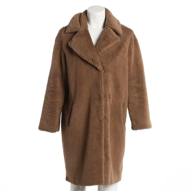 Mid-Season Coat, in Brown, Polyester, Stand Studio