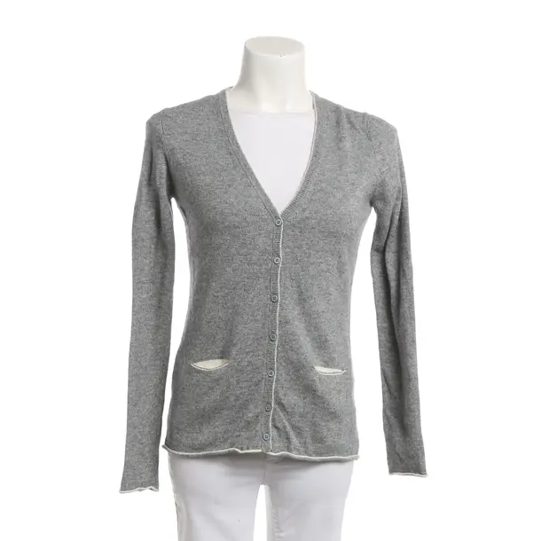 Cardigan, in Gray, Wool, six-o-seven