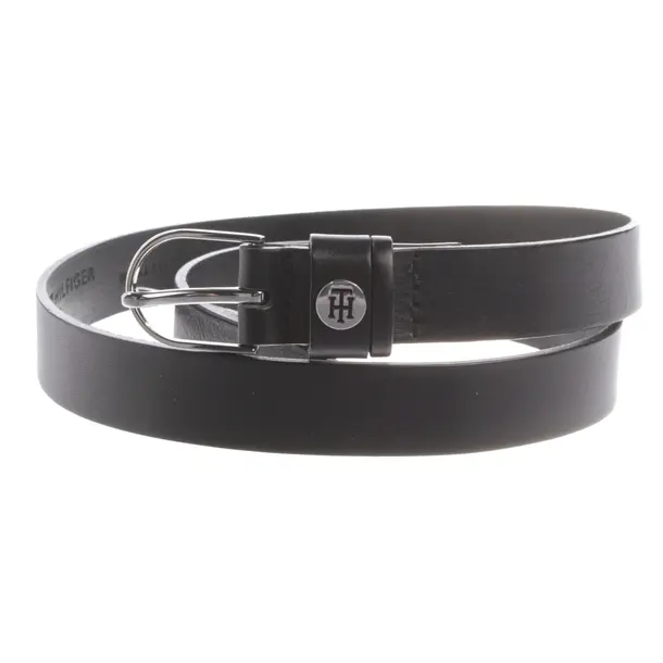 Belt, in Black, Leather, Tommy Hilfiger