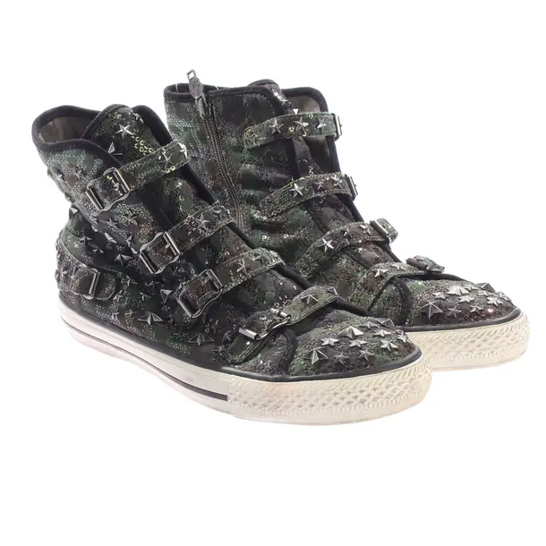 High-Top Sneakers, in Green, Ash
