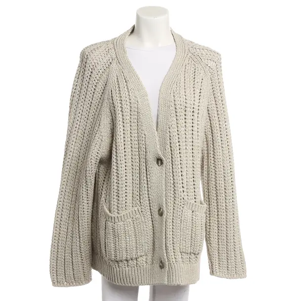 Cardigan, in Beige, Cotton, Fabiana Filippi