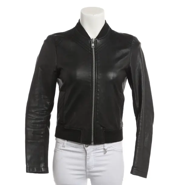 LeatherJacket, in Black, Leather, Maje