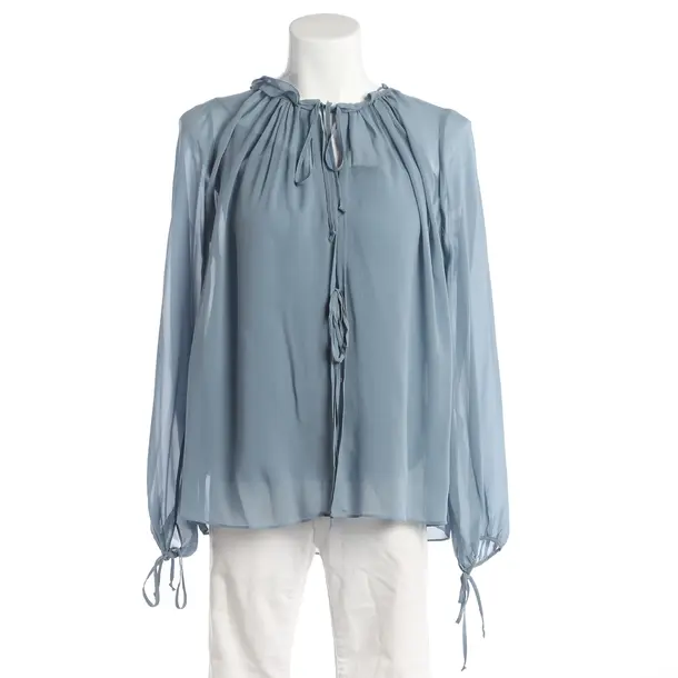 Bluse, in Blau, Seide, Dorothee Schumacher