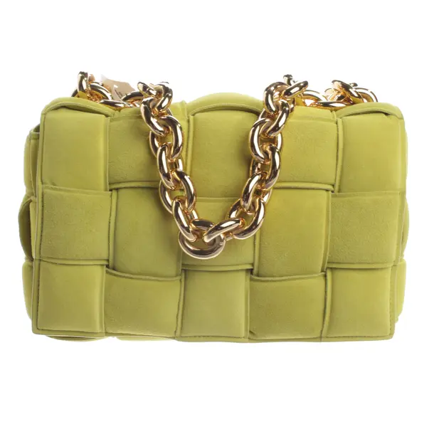 Schultertasche, in Grün, Leder, Bottega Veneta