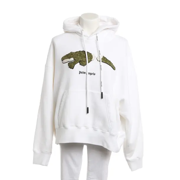 Hoodie, in White, Cotton, Palm Angels