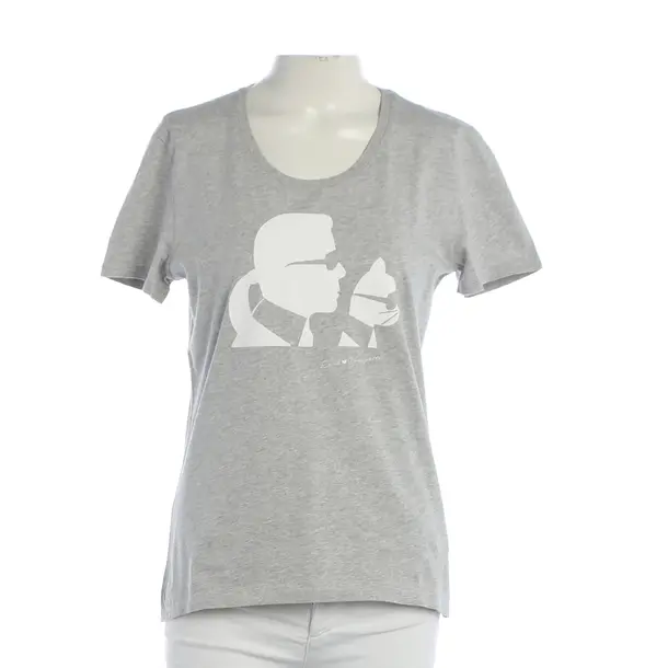 Shirt, in Grau, Baumwolle, Karl Lagerfeld