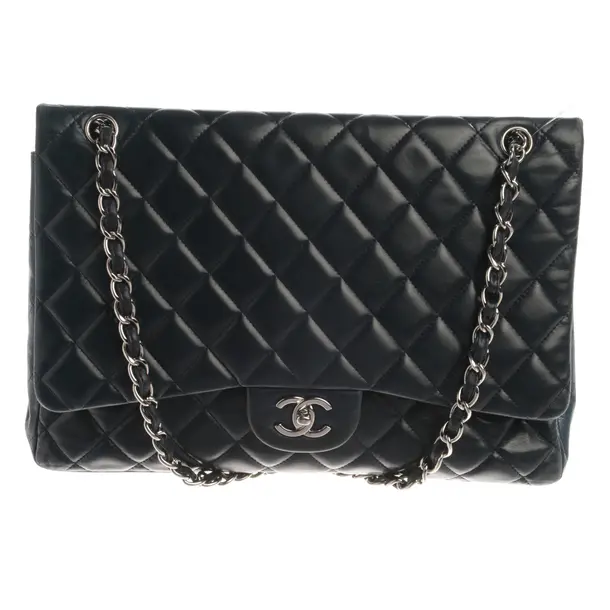 Shoulder Bag, in Navy, Leather, Chanel
