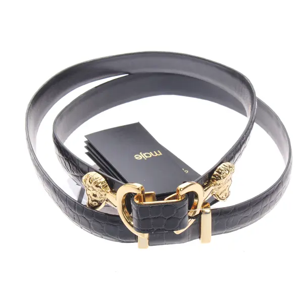 Belt, in Black, Leather, Maje