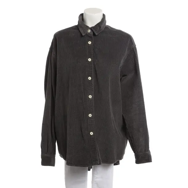 Bluse, in Grau, Baumwolle, American Vintage