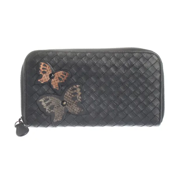 Wallet, in Black, Leather, Bottega Veneta