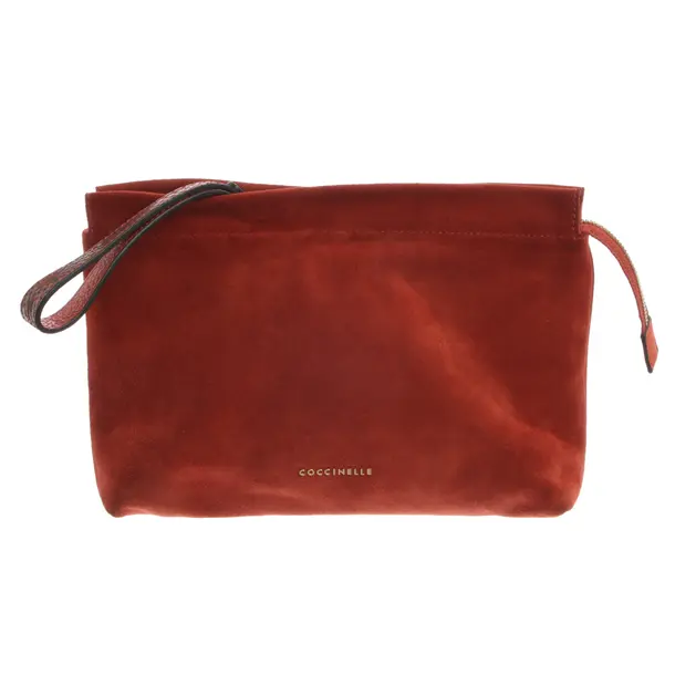 Clutch, in Dunkelorange, Leder, Coccinelle