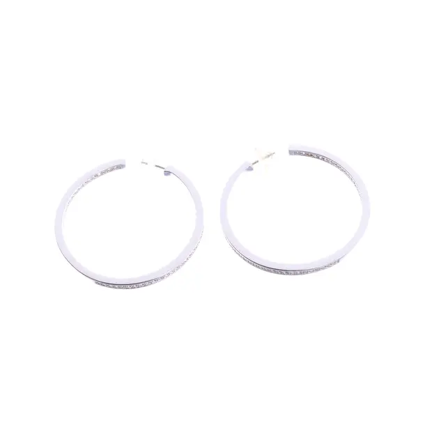 Earrings, in Silver, Metal (metallic, metallized), Swarovski