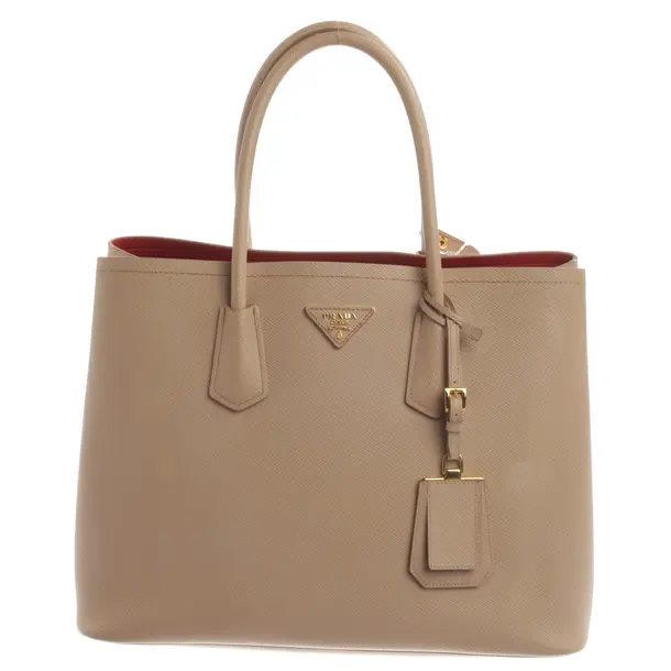 Handtasche, in Hellbraun, Polyvinyl, Prada