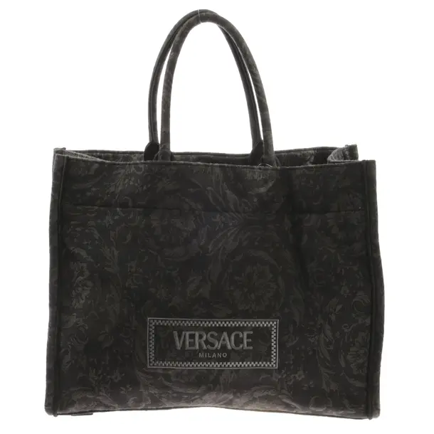 Shopper, in Dunkelgrau, Baumwolle, Versace