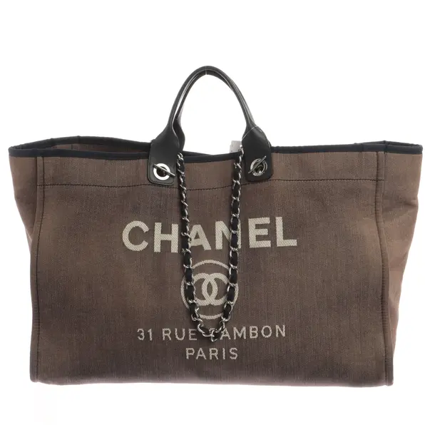 Shoulder Bag, in Brown, Cotton, Chanel