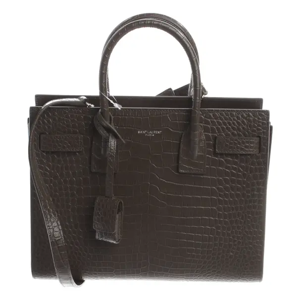 Handtasche, in Dunkelbraun, Leder, Saint Laurent