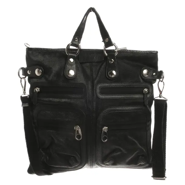 Handtasche, in Schwarz, Leder, Hogan