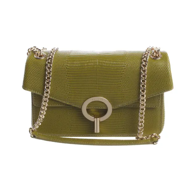 Shoulder Bag, in Green, Leather, Sandro