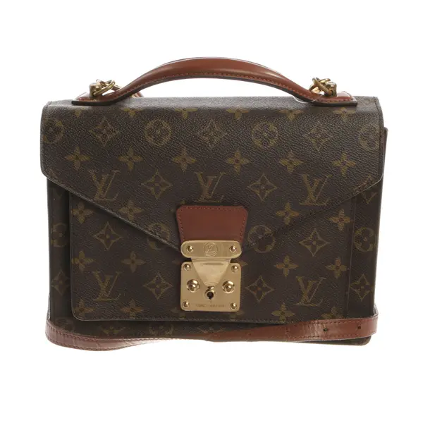 Handbag, in Dark Brown, Leather, Louis Vuitton