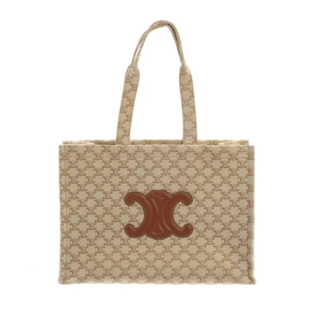 Shopper Bag, in Light Brown, Cotton, Céline