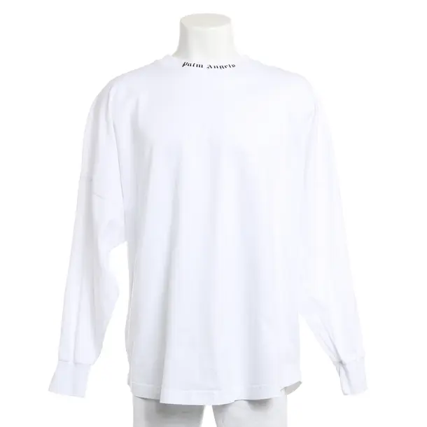 Long Sleeve Shirt, in White, Cotton, Palm Angels