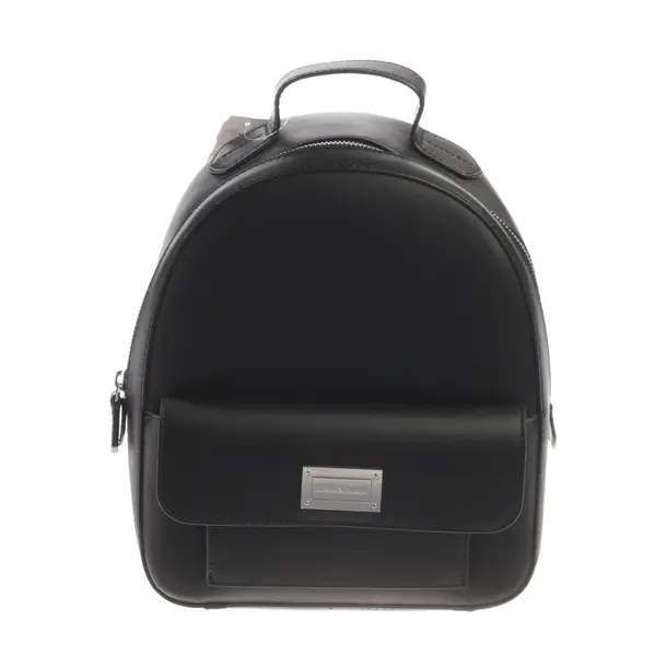 Backpack, in Black, Leather, Emporio Armani
