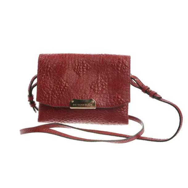 Abendtasche, in Rot, Leder, Burberry