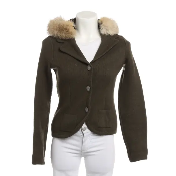 Cardigan, in Green, Wool, Prada Linea Rossa