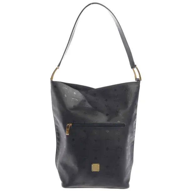 Schultertasche, in Navy, Leder, MCM