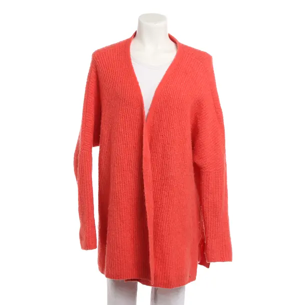 Cardigan, in Red, Wool, Delicatelove